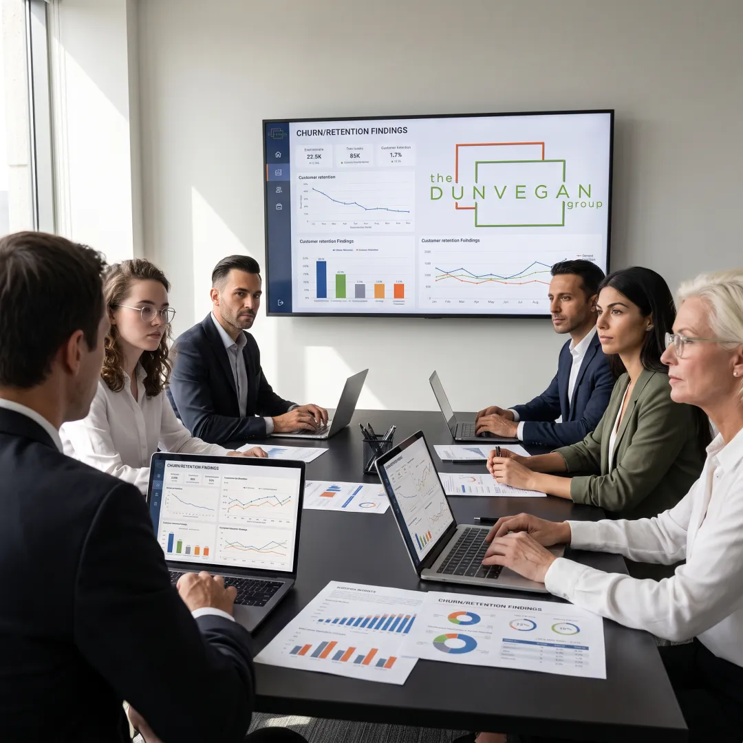 Business leaders reviewing B2B research findings