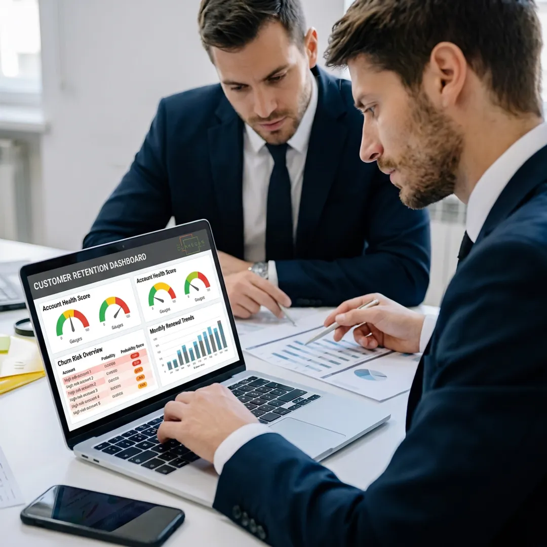 Business leaders reviewing market research findings